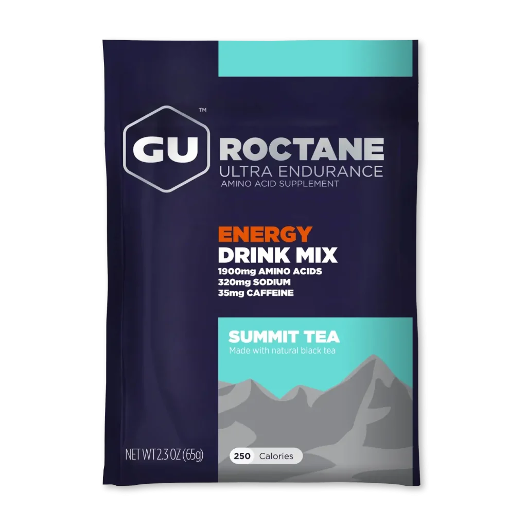 GU ENERGY ROCTANE DRINK MIX SUMMIT TEA  35GM CAFFEINE  AMINOACIDO 1SERV
