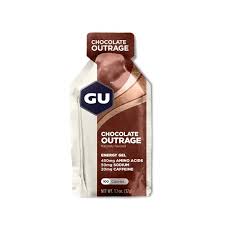 GU ENERGY GEL  CHOCOLATE OUTRAGE 20GM CAFFEINE