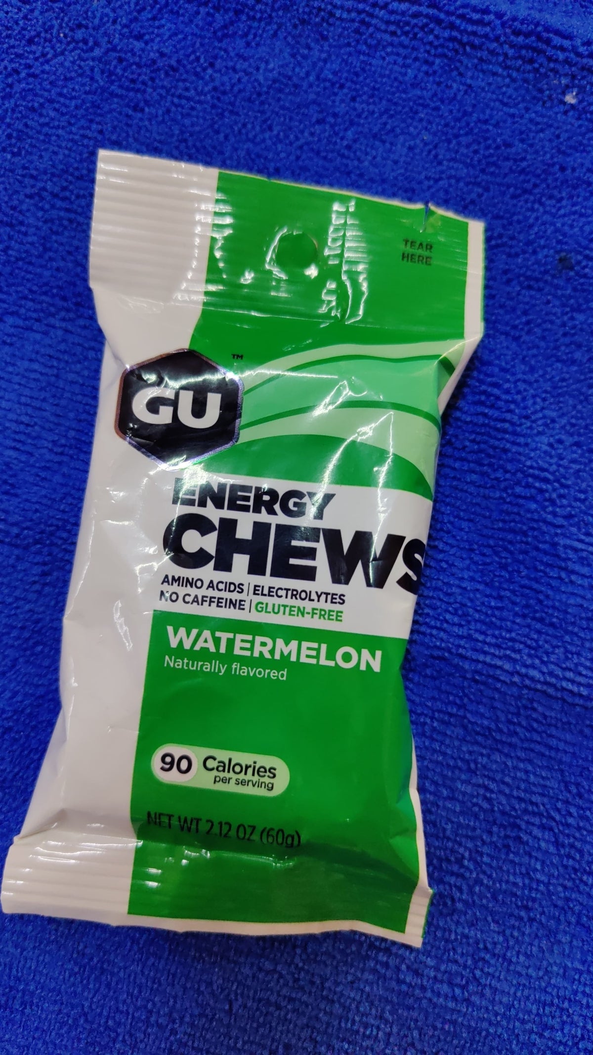 GU ENERGY  CHEWS  STRAWBERRY 20 MG CAFFEINE 2 SERV GOMITAS