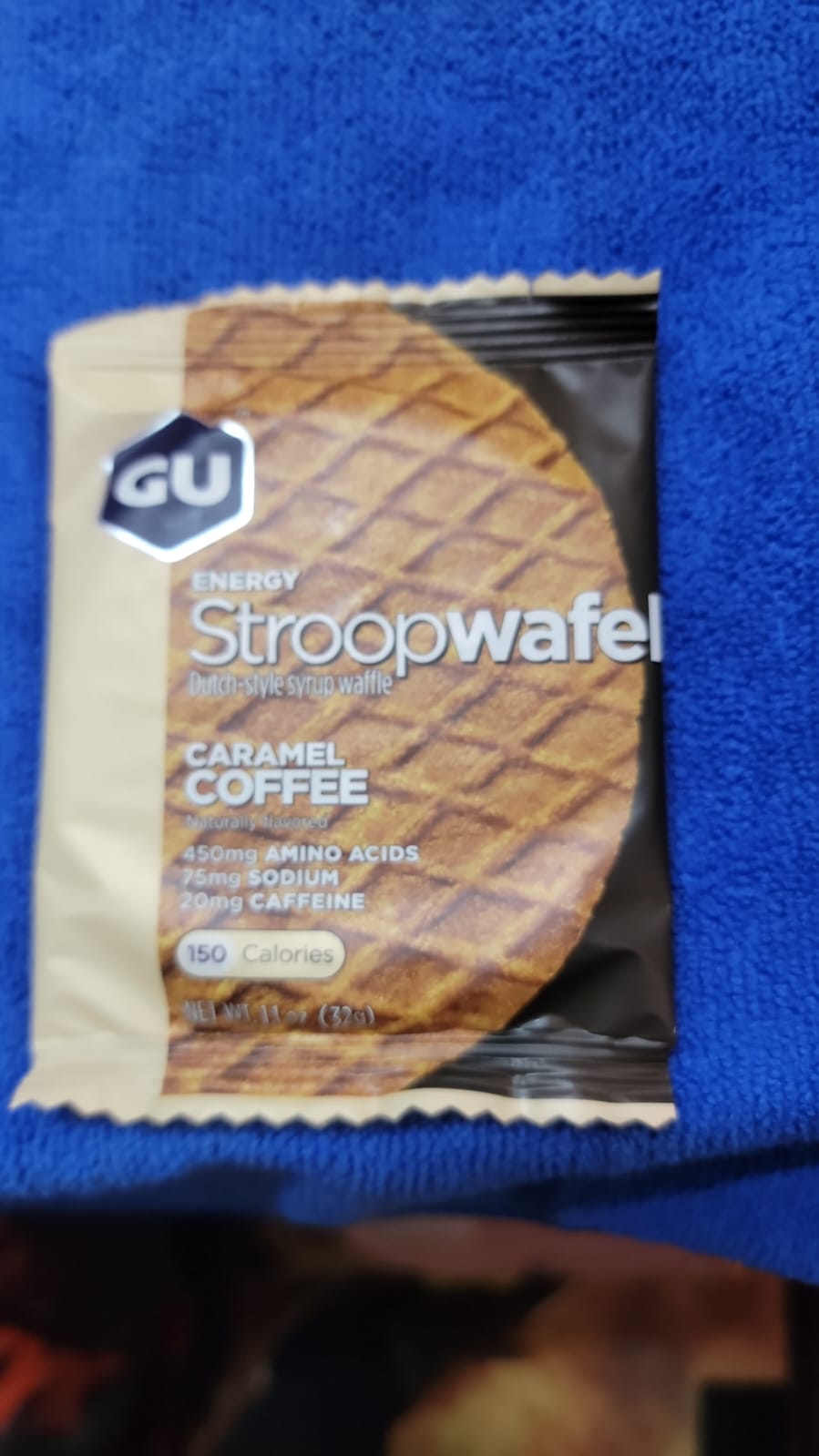 GU ENERGY STROOPWAFEL CARAMEL COFFE-20MG CAFFEINE