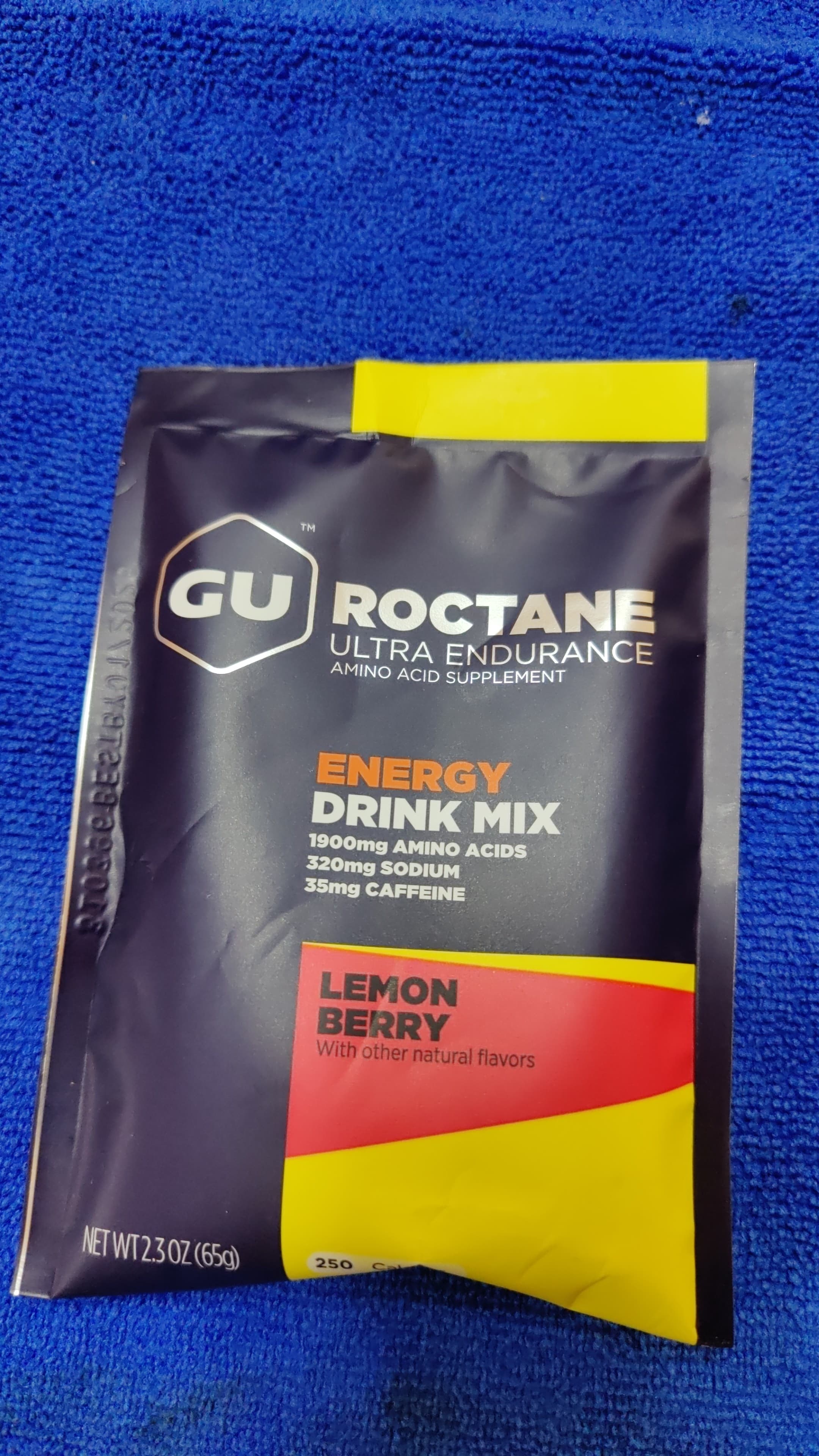 GU ENERGY ROCTANE DRINK MIX LEMON BERRY 35GM CAFFEINE  AMINOACIDO 1SERV