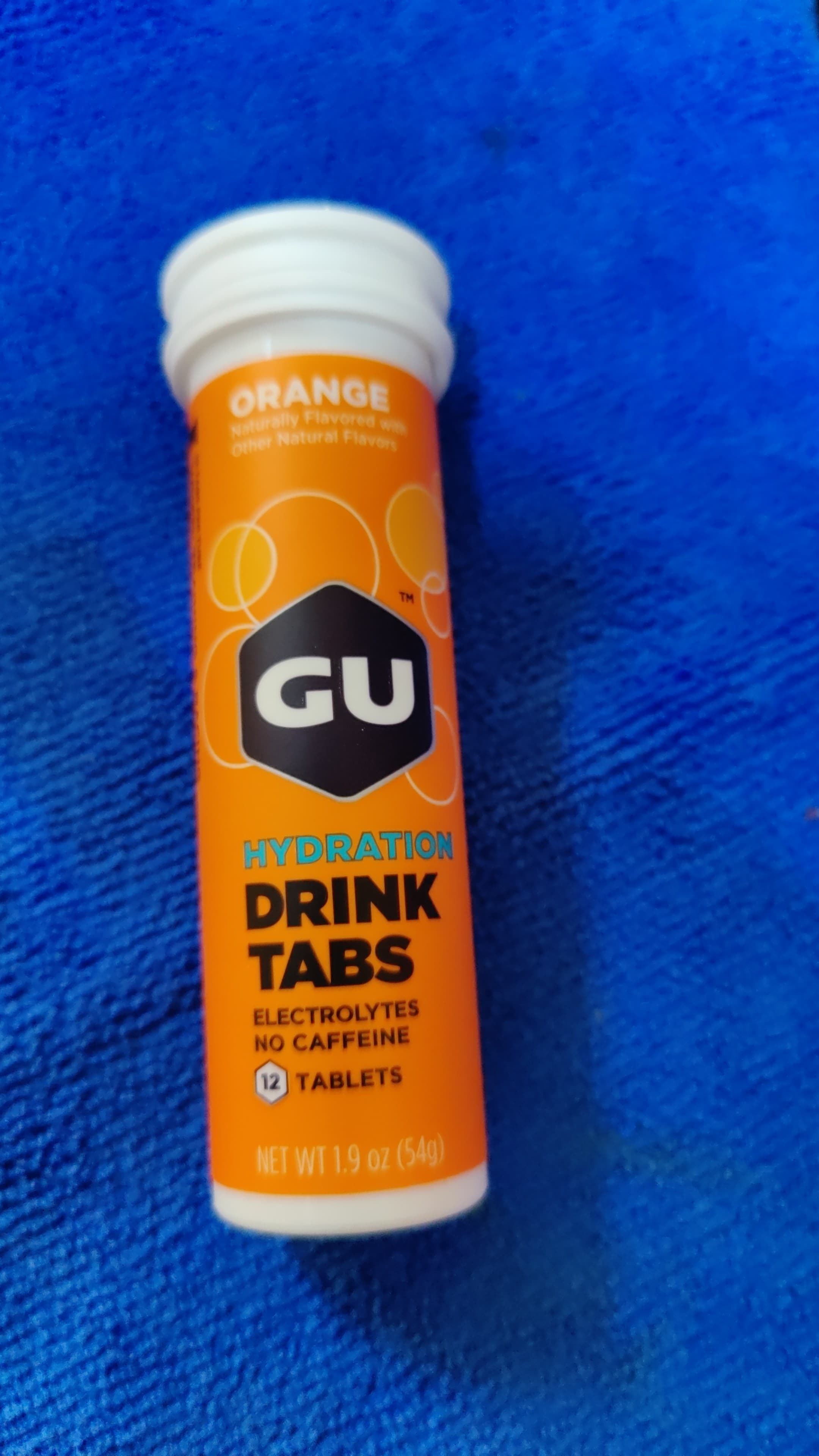 GU ENERGY ELECTROLITOS 12 TABLETAS ORANGE-NO CAFFEINE